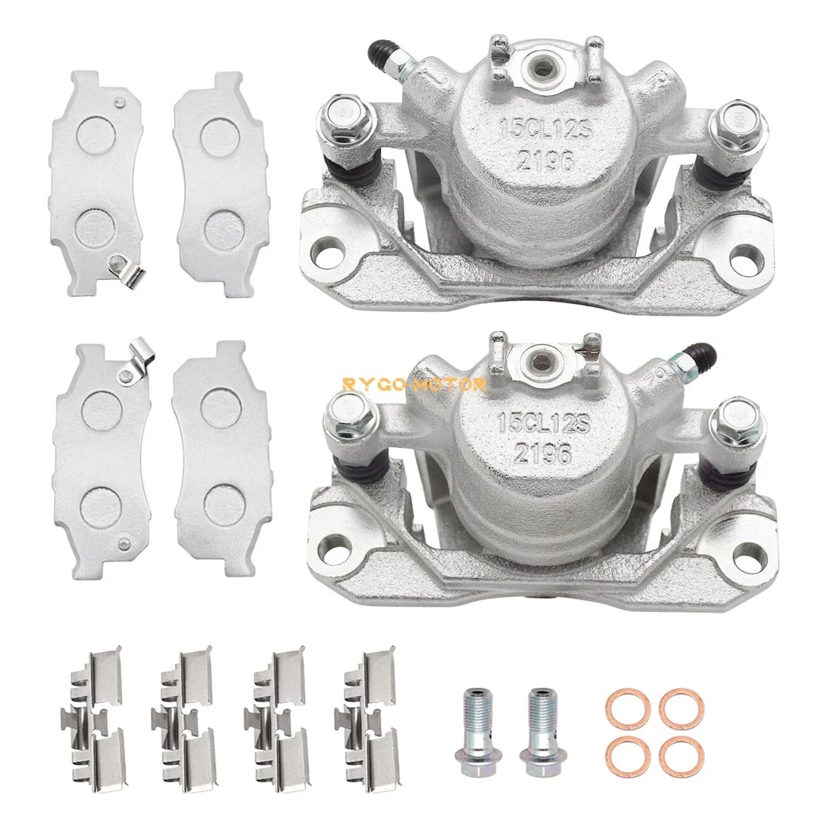 Front Brake Calipers & Ceramic Pads Kit for Honda Big Red MUV700 (2009–2013)