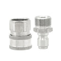 3/8 Female and 3/8 Male Quick Connect Adapter Set for High Pressure Washer Use