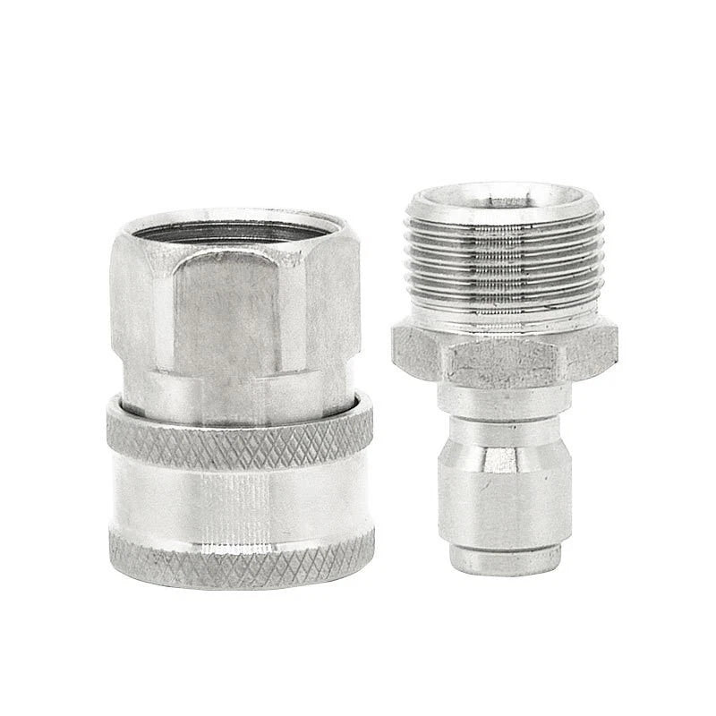 3/8 Female and 3/8 Male Quick Connect Adapter Set for High Pressure Washer Use