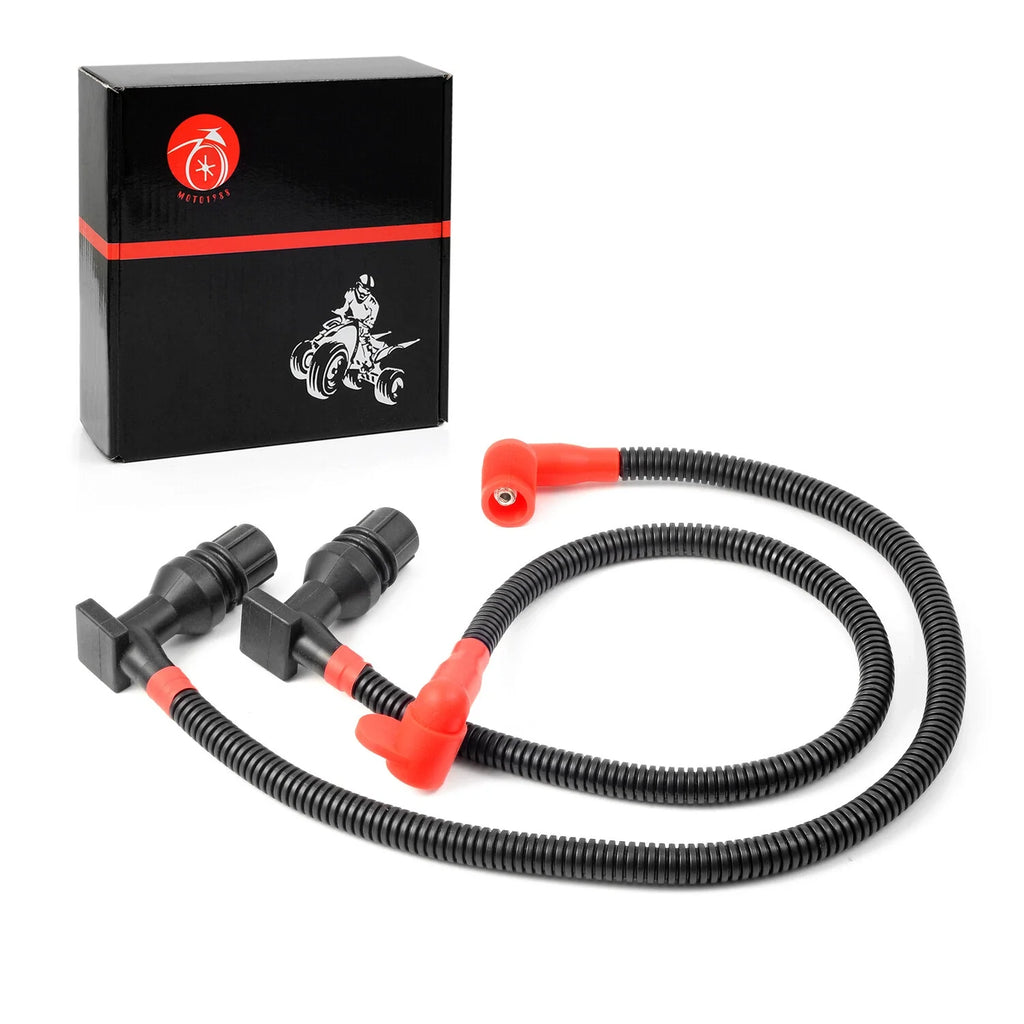 2Pc Ignition Coil Spark Plug Wire for Polaris Ranger Crew 800 RZR 4 S 800 (2011–2017)