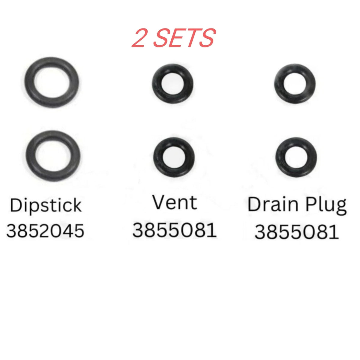 Set of 2 Gearlube Stern Drive O-Rings for Volvo Penta (3852045, 3855081)