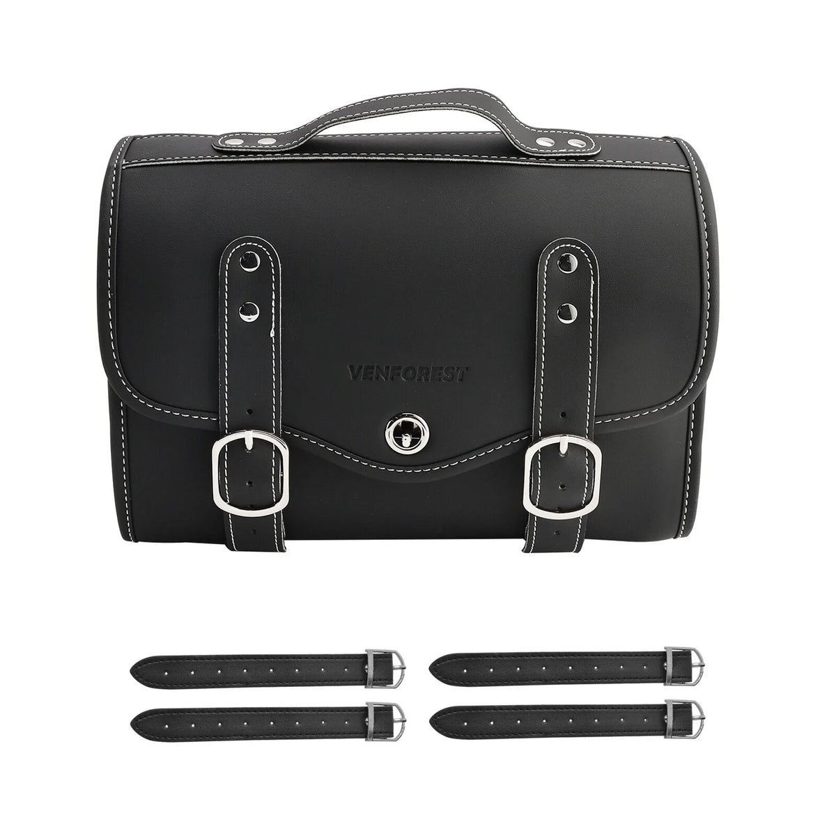 Pu Side Tail Bag for Scooter Motorcycle (Color Matching, Black)