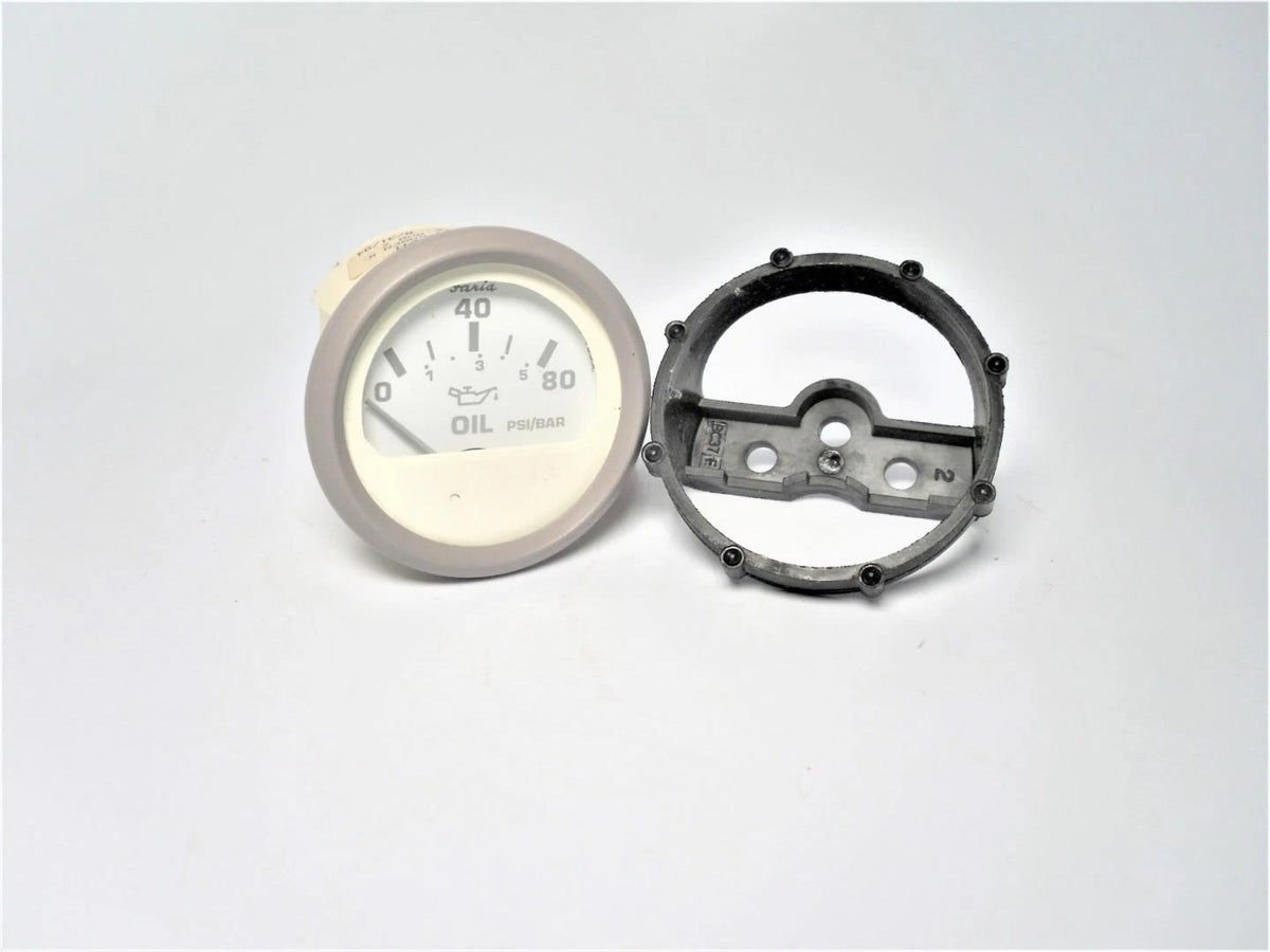 Faria GP9542A 80 PSI Nantucket Gray Marine Boat Engine Oil Pressure Gauge