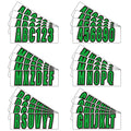 Boat Registration Identification Numbers Sticker Decals Green 4Sets of A-Z & 0-9