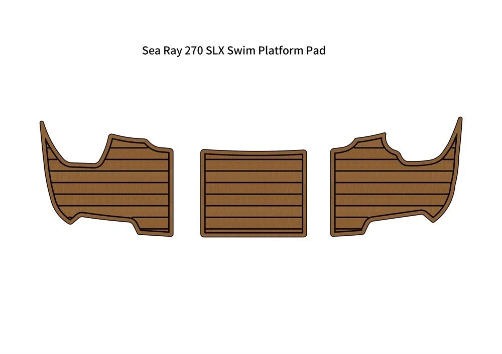 Swim Platform Pad for Sea Ray 270 SLX (2010–2023) EVA Foam Faux Teak