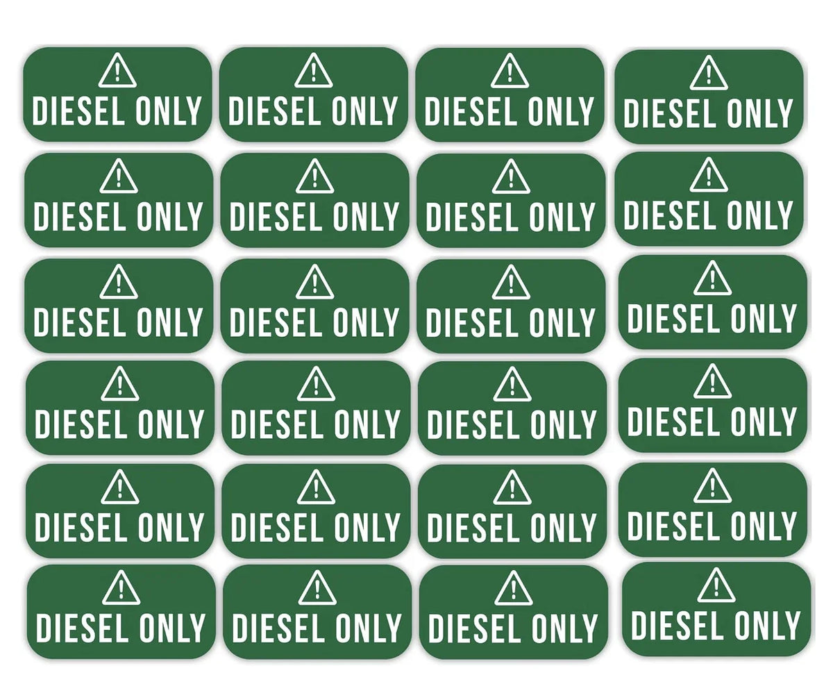 Diesel Only Vinyl Stickers for Truck (1" X 2")