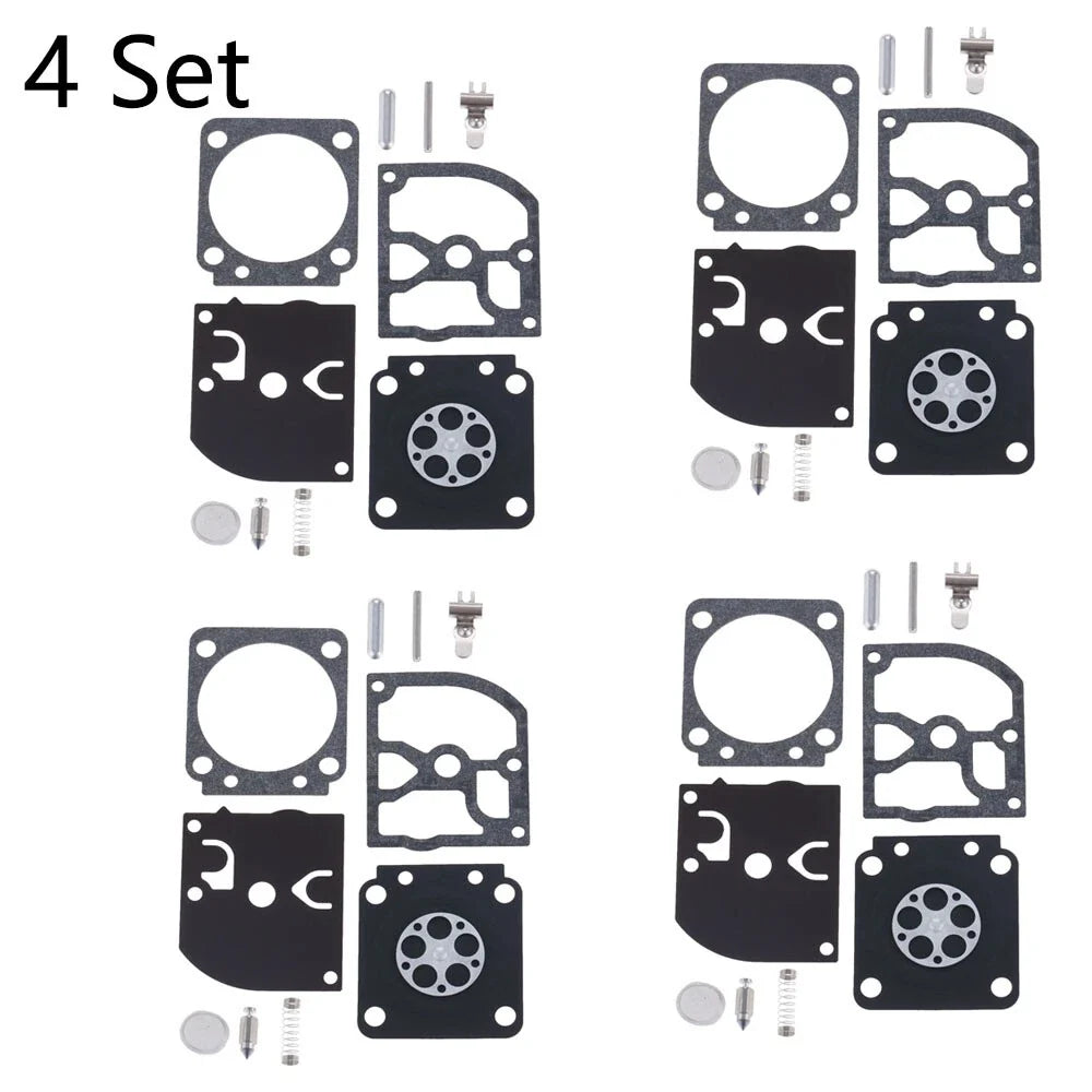 Set of 4 Carburetor Rebuild Kits for ZAMA RB-129 C1M-W26A C1M-W26B C1M-W26C