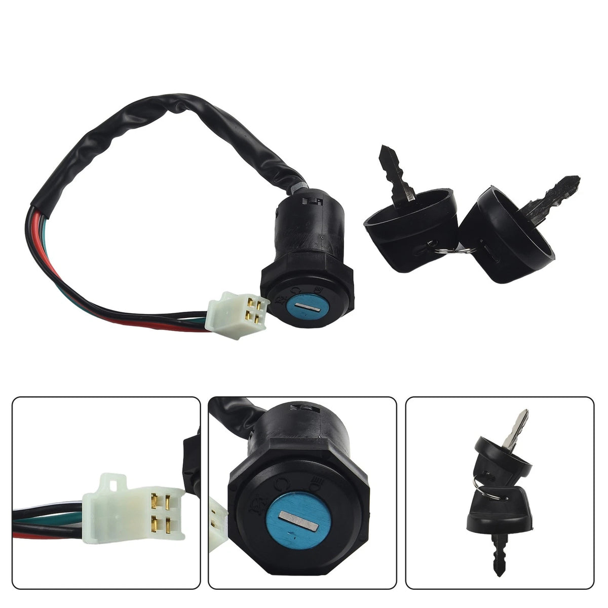 1pcs 4 Pin Ignition Switch Key Set for 50/70/90/110/1 25/250cc for ATV Dirt Bike