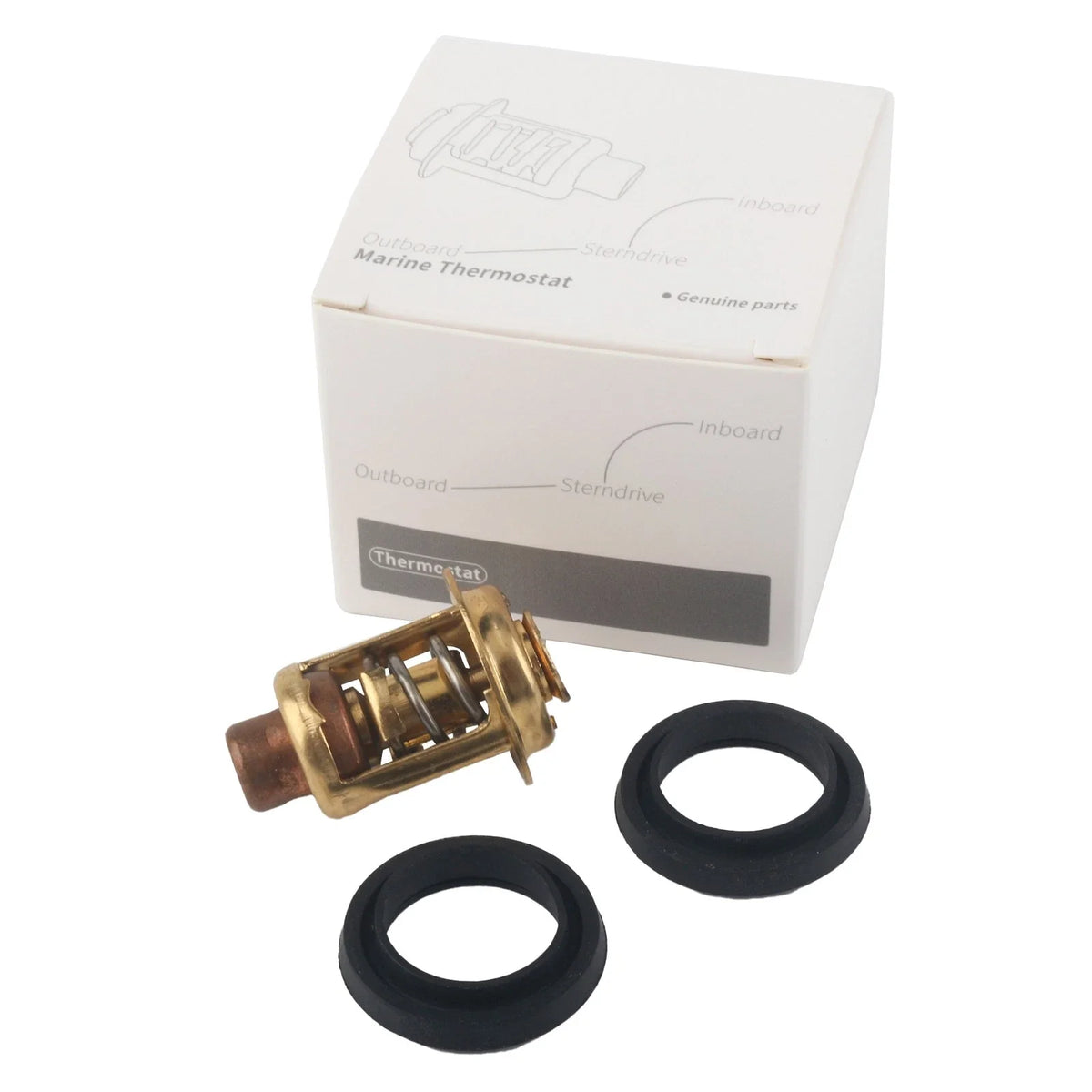 Thermostat with Seal for Yamaha 2 Stroke 9.9 15 25 30 40 55 HP (1990–2023) 6F5-12411-00-00