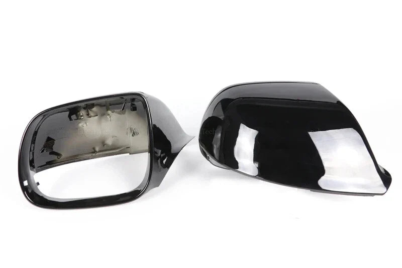 2X Gloss Black Side Mirror Cap Covers for Audi Q5 8R (2009–2017) with Lane Assist
