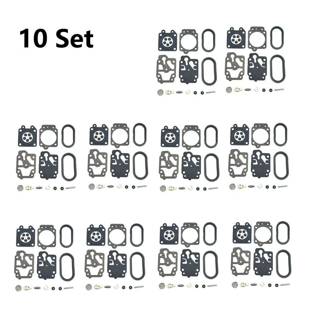 10x Carburetor Gasket Kit for Husqvarna 130BT (2000–2023) K20-WYA