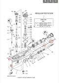 Seal Kit for Yamaha Outboard Motor Lower Gearcase 93101-30M17 90430-08003