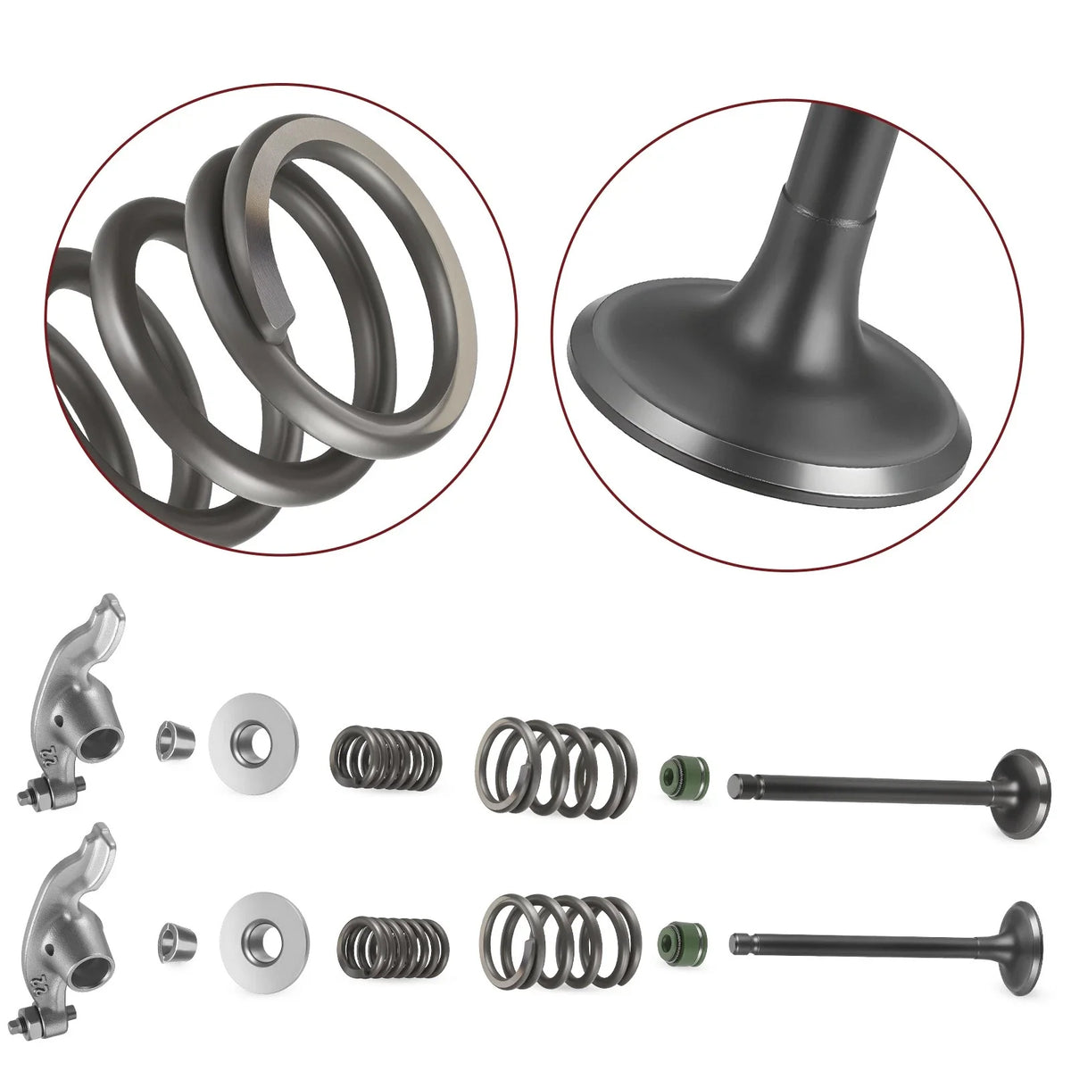 Engine Head Intake Exhaust Valve & Rocker Arm Kit for Honda CRF80F 2004–2013