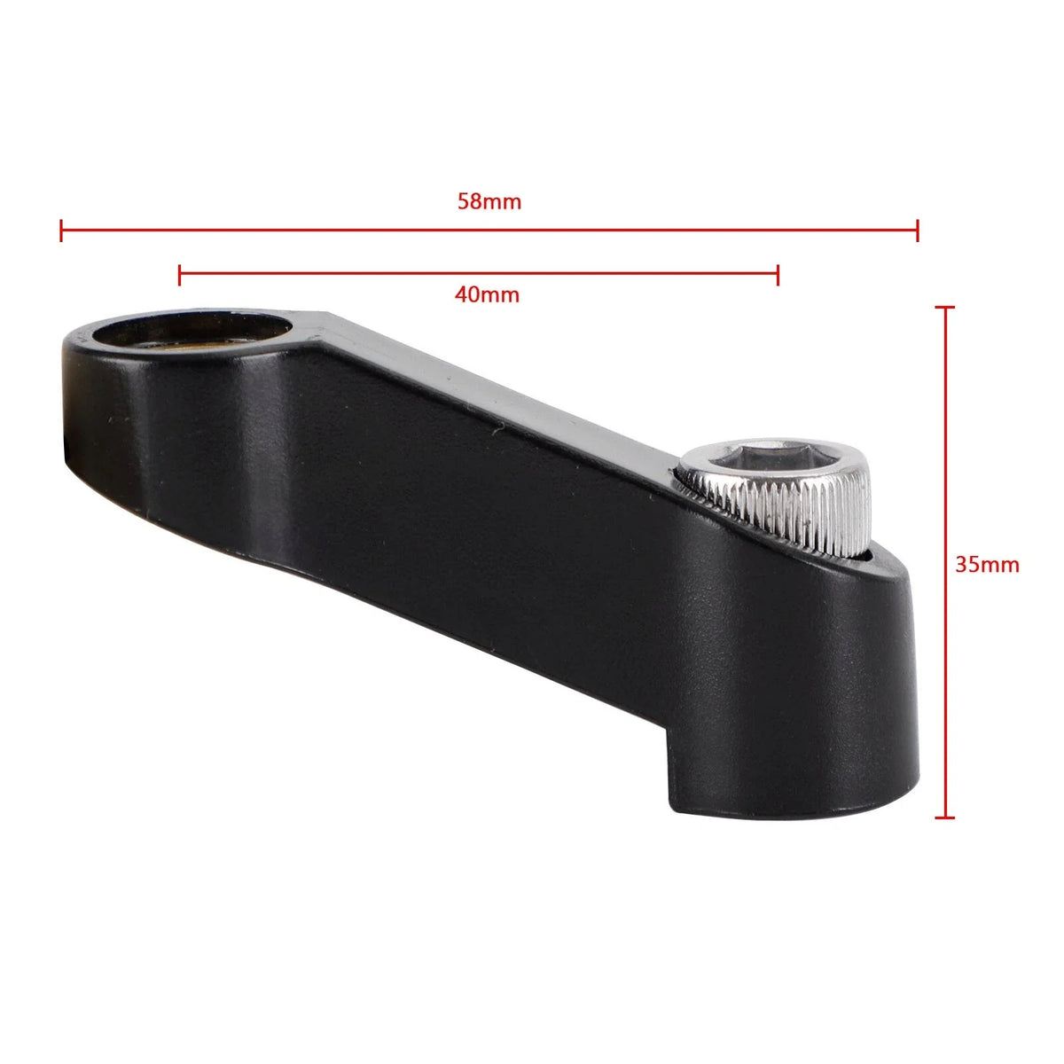 Pair M10 Plastic Mirror Riser/Extender Adapter for Right & Left Hand Thread