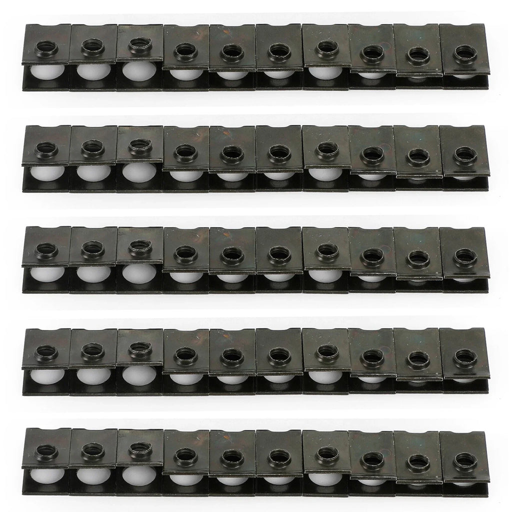 50x M5 5mm Motorcycle Fairing Spring Clips U Nut T9