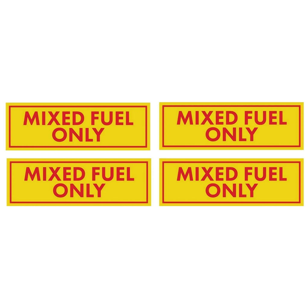 Mixed Fuel Only Vinyl Decal Sticker Label Weatherproof 2 x 6
