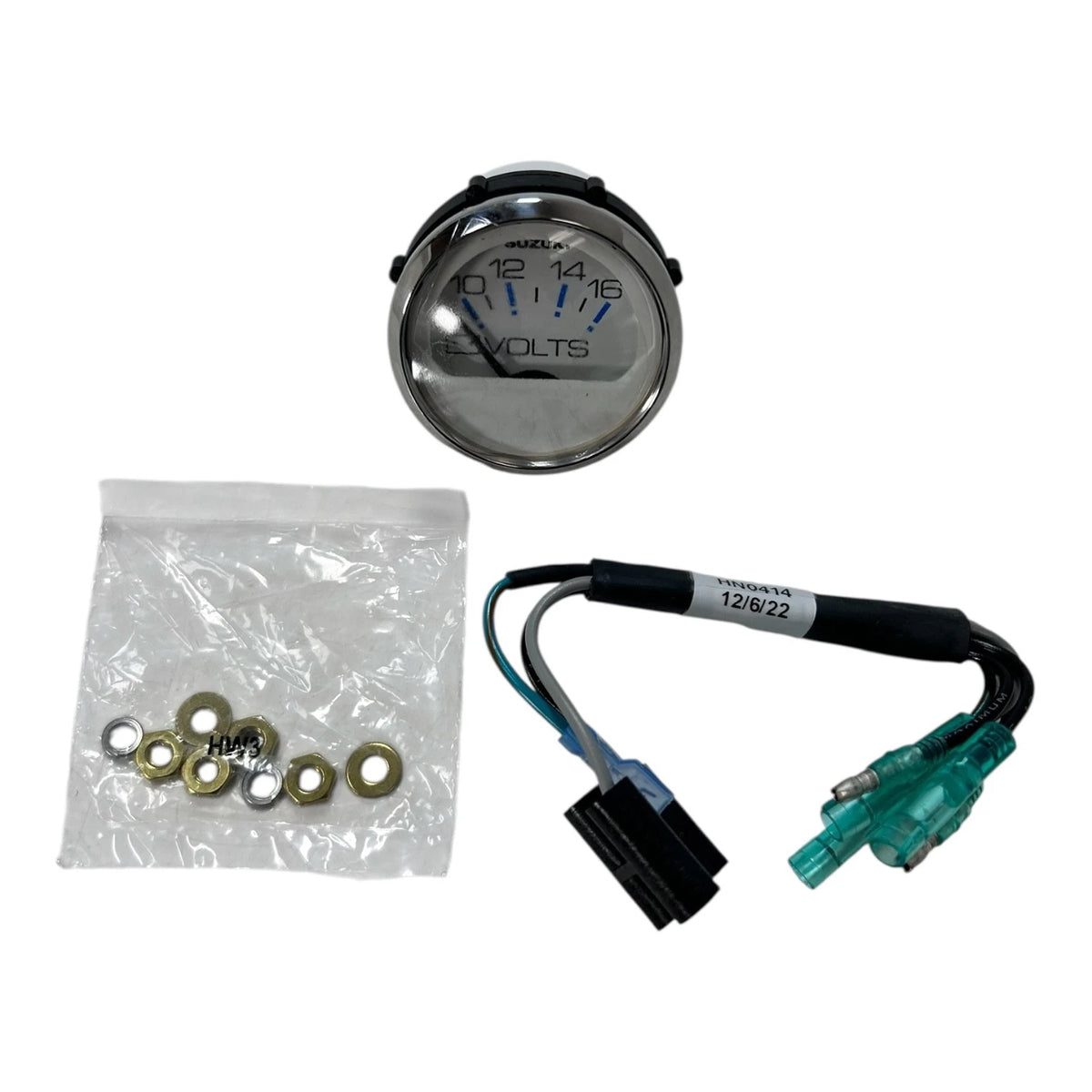 Suzuki 990C0-80106, Marine White Volt Meter 2'' Gauge, OEM