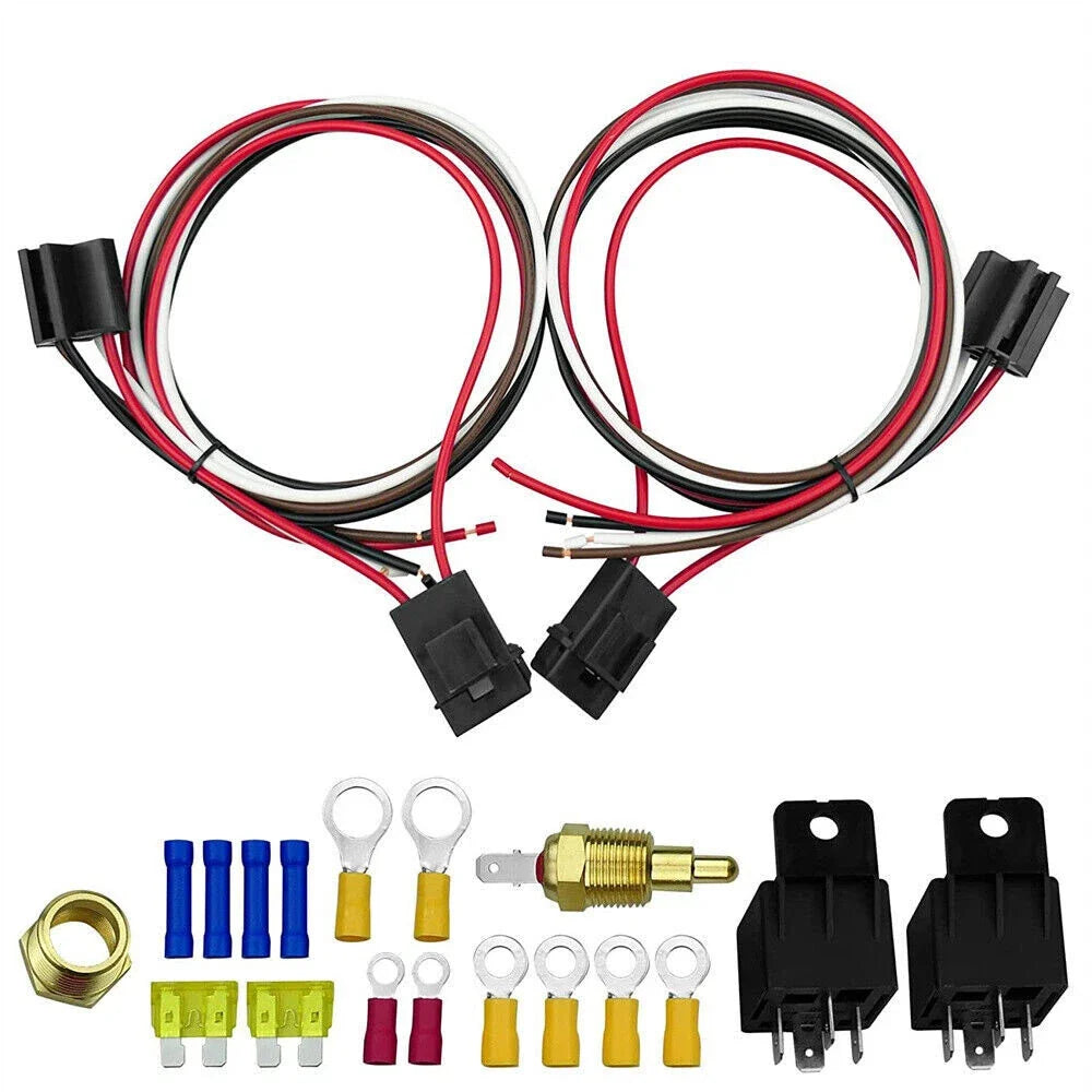 Dual Electric Fan Relay Kit for Universal Applications (175-185)