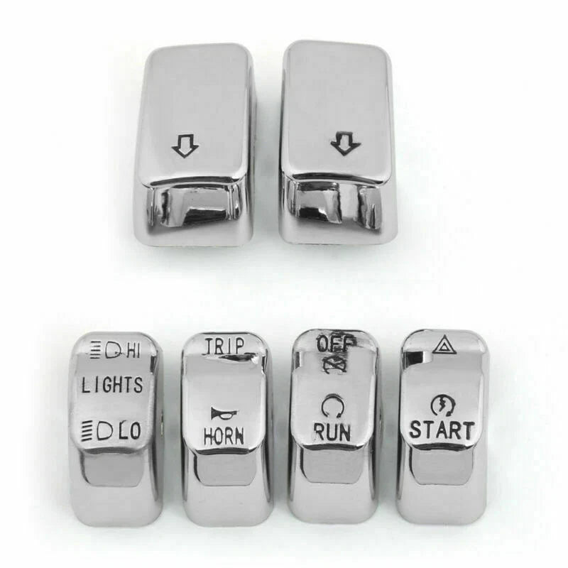 Chrome Control Switch Housing Button Cap Kit for Harley Softail (2011)