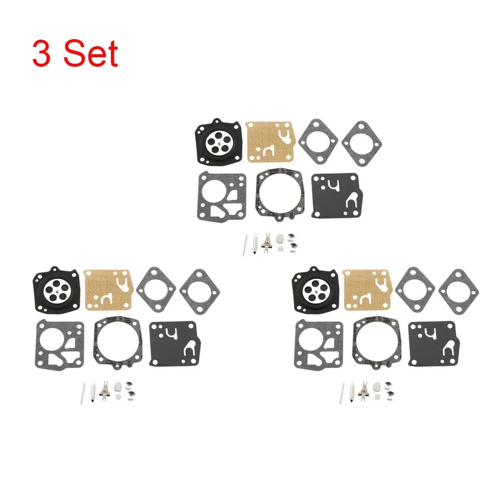 Set of 3 Carburetor Gasket Kits for Tillotson RK-23HS RK-17HS Homelite X-12 Stihl 051