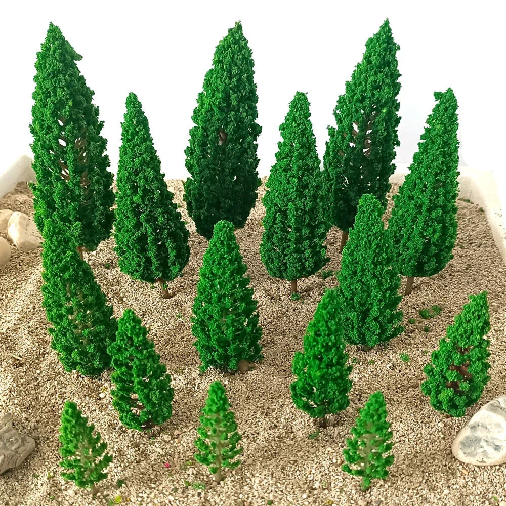 15Pc Miniature Model Trees for Train Railroad Wargame Landscape Scenery