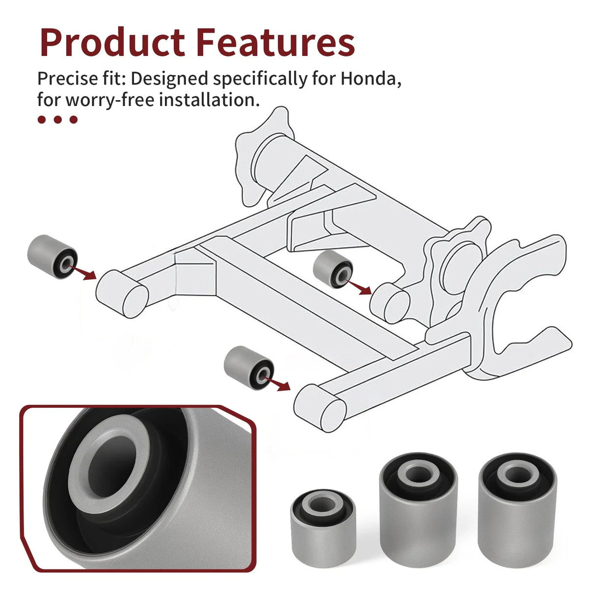 Swing Arm Bushing Kit for Honda Rancher 420, Foreman 500, 520 (2000–2023)