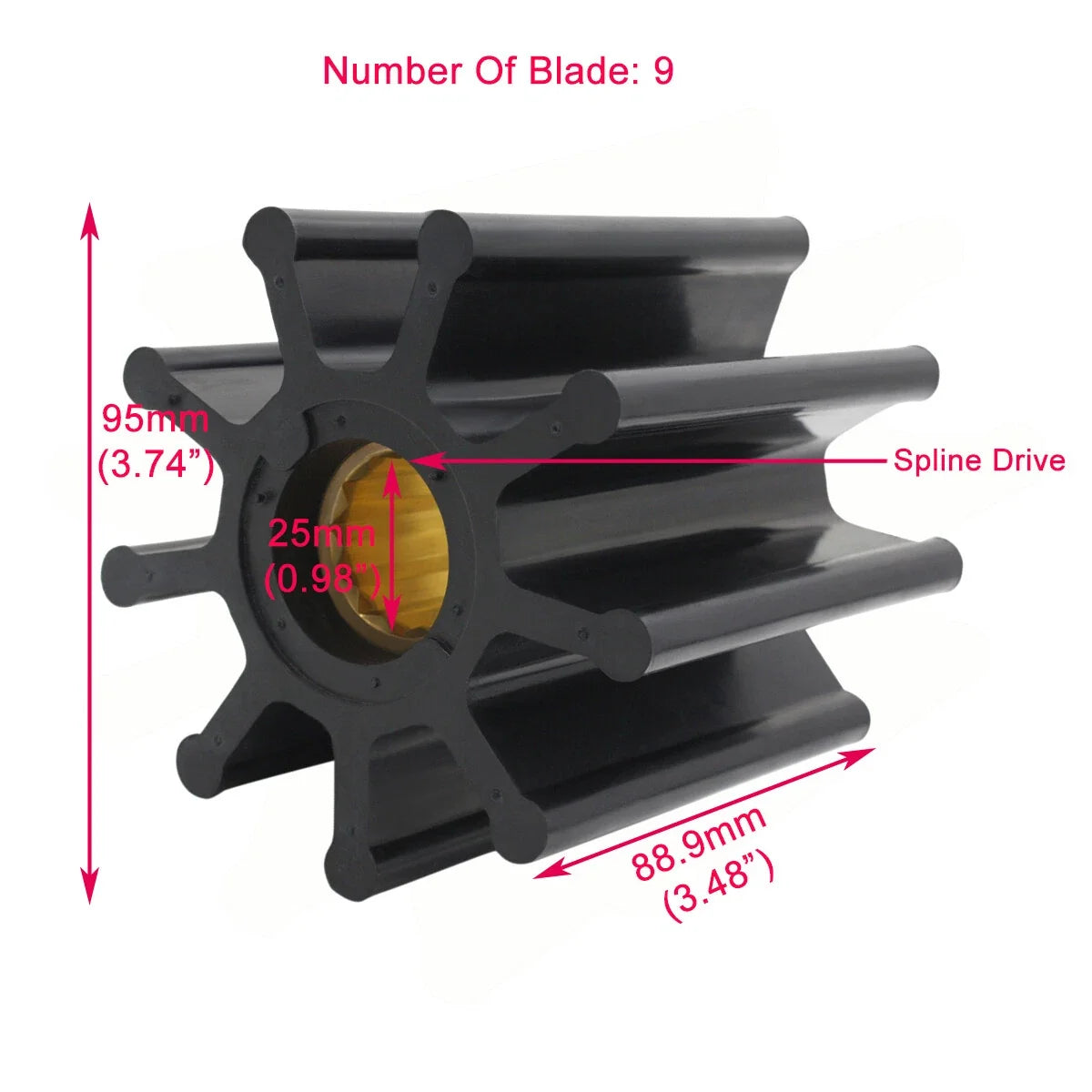 Impeller Kit for Jabsco 6760-0001, Caterpillar, Johnson 09-802B