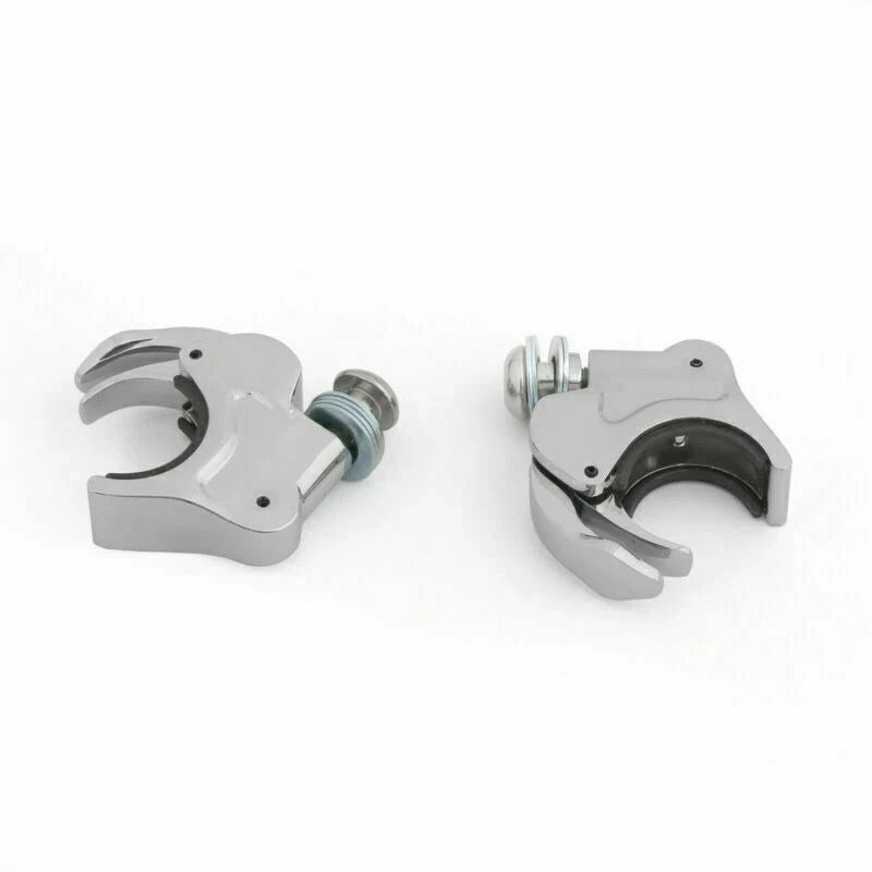 Chrome 39mm Windshield Clamps for Harley Dyna FXD FXDC Sportster XL 883 (T9)