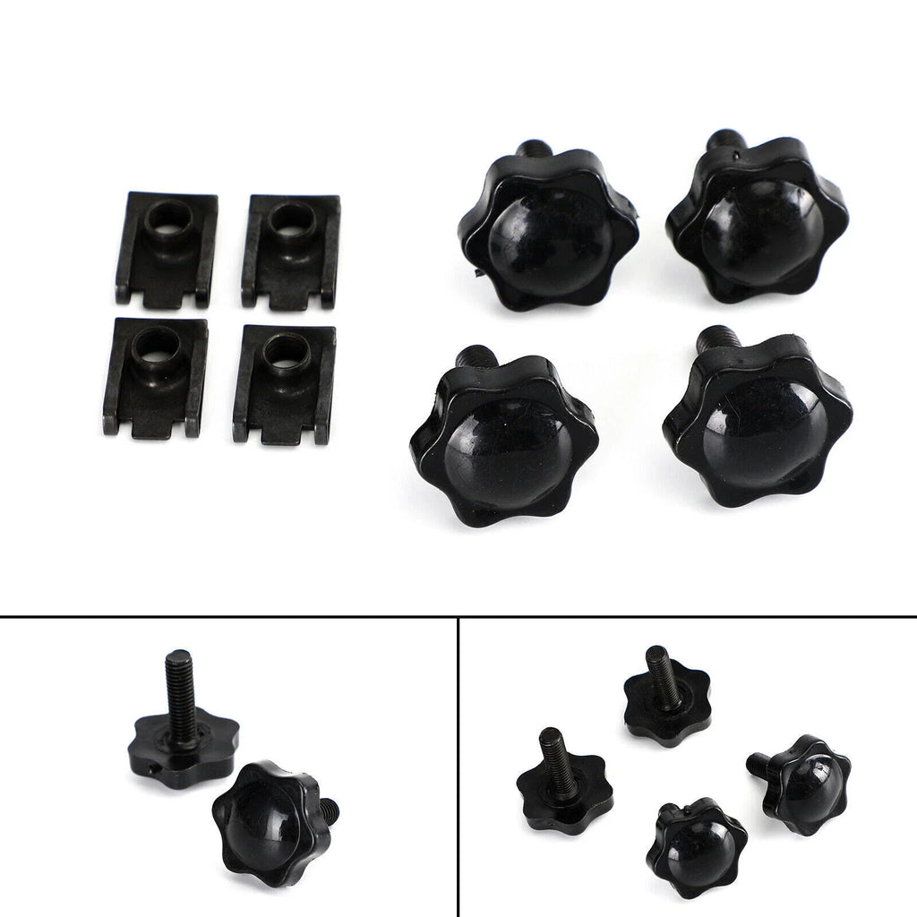 Saddlebag Lever Lock Bolts & Nuts Set Black for Glide King Touring (1996–2019)