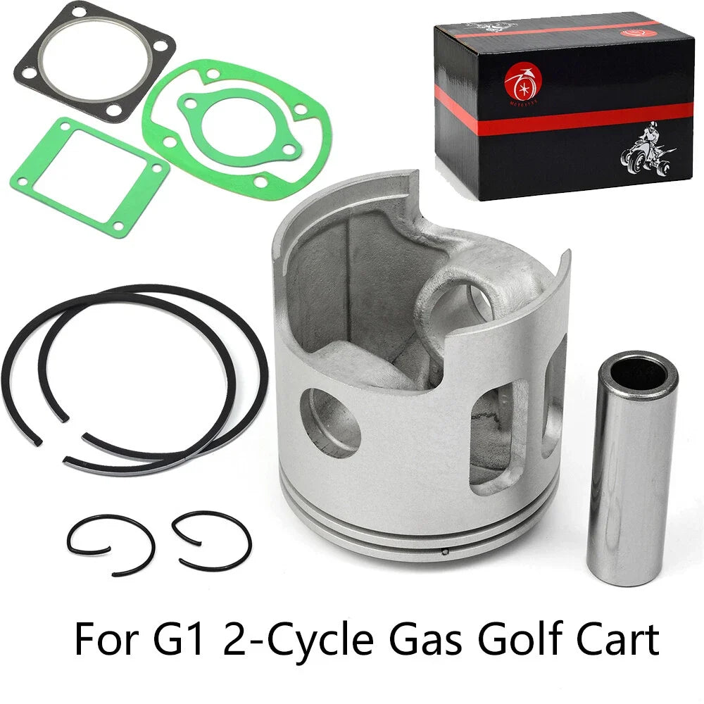 Piston Gasket & Ring Kit for Yamaha G1 2-Cycle Golf Cart (1979–1989)