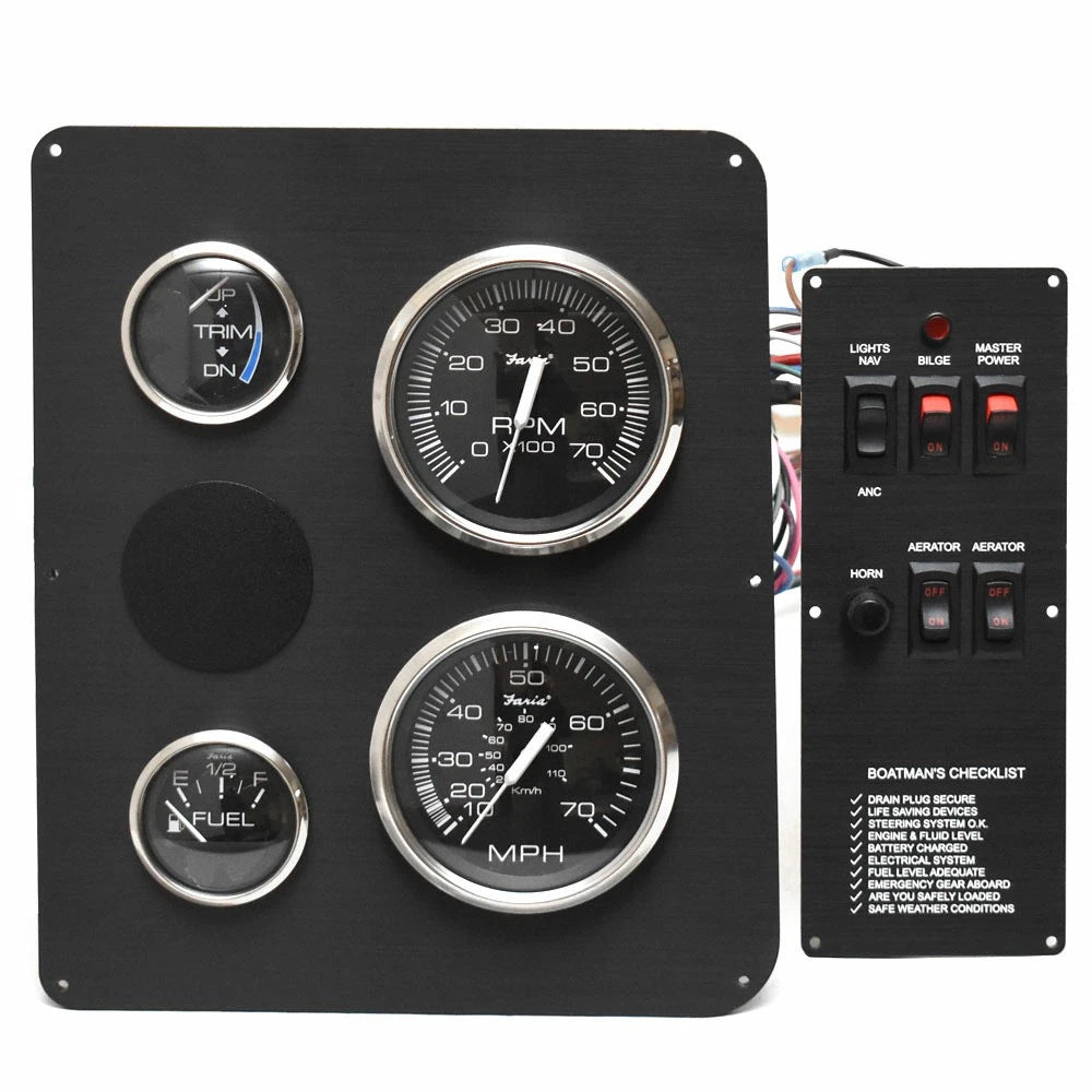 G3 Bay 20 GX Boat Gauge Panels 73422991 - Mercury Black (kit)