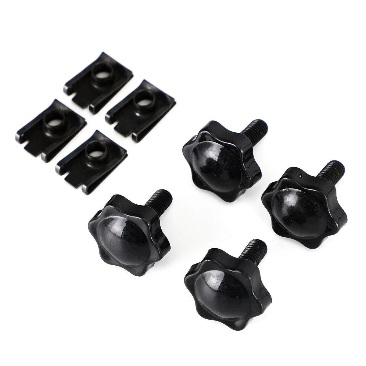 Saddlebag Lever Lock Bolts & Nuts Set Black for Glide King Touring (1996–2019)