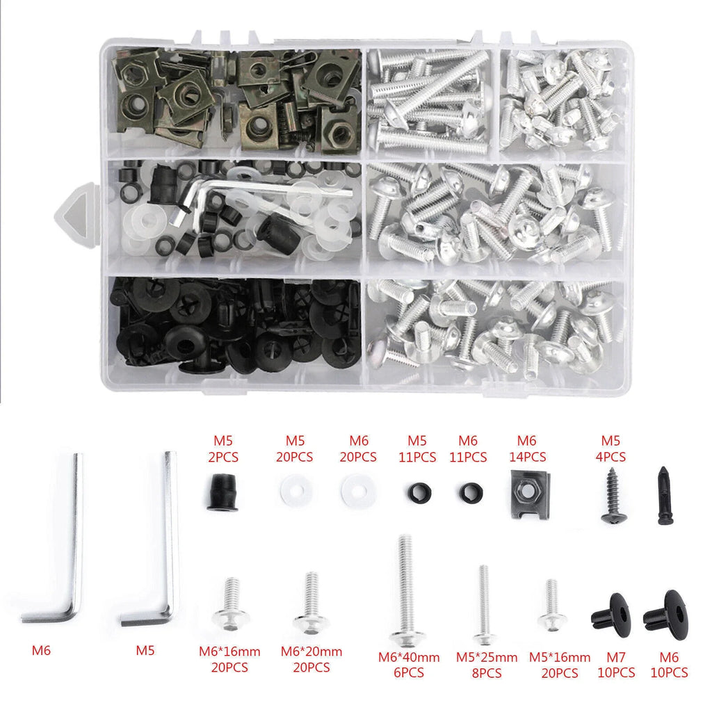 Fairing Bolts Screws Kit Silver for Yamaha YZF R6 R1 R25 R125 R3 T-MAX MT XJR (2000–2023)