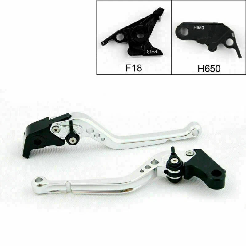 Long Brake Clutch Lever for Honda CBR650F/CB650F (2014–2015) (F-18/H-65) Silver T9