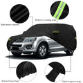 Full Car Cover for SUV (191"x74"x73") 190T Black Waterproof Reflective Strip