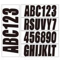 Boat Registration Identification Numbers Sticker Decals Black 4Sets of A-Z & 0-9