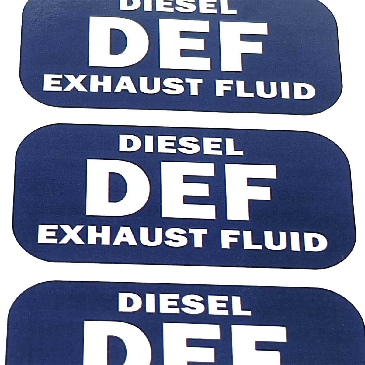 DEF Diesel Exhaust Fluid Sticker Decal for Various Vehicles (1x2 inch, Set of 24)