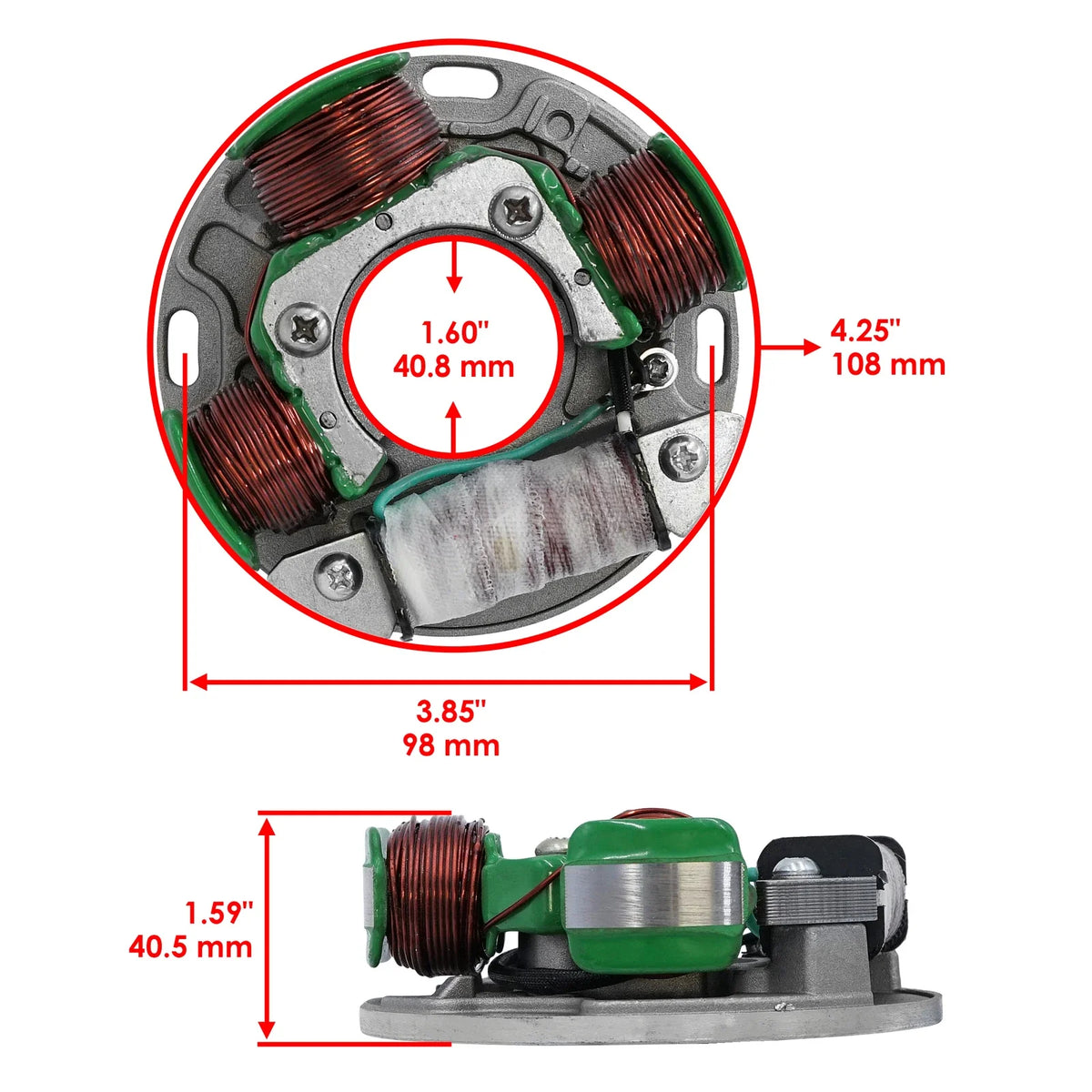 Stator for Seadoo SPI 580 587 (1993–1994) 4-Wires Magneto