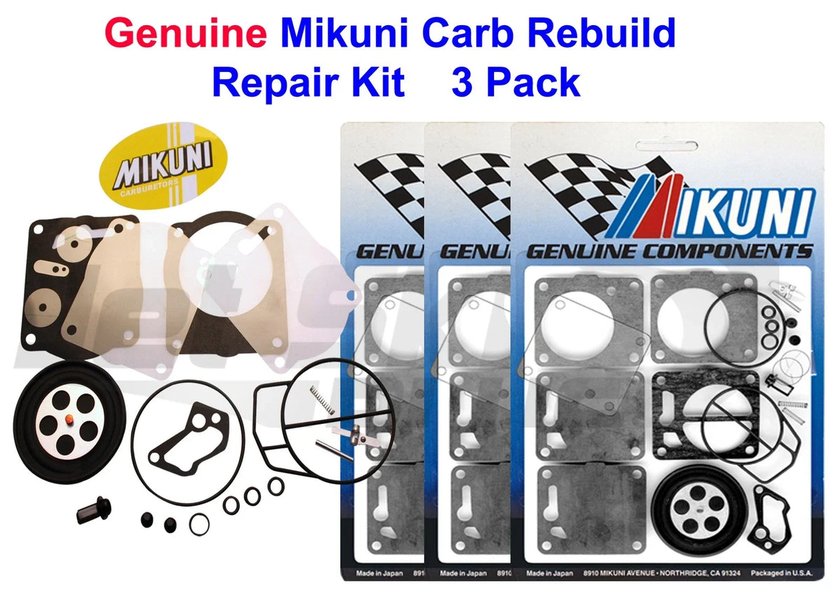 3 Pack Carburetor Rebuild Kit for Yamaha GP XL SUV 1200 (1998–2002)