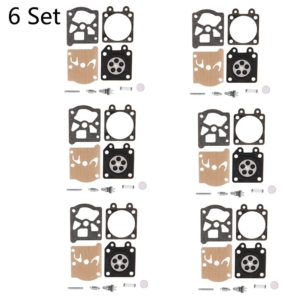 Set of 6 Chainsaw Carburetor Gasket Kit for 38/45/52/58 Carb 4500 5200 5800