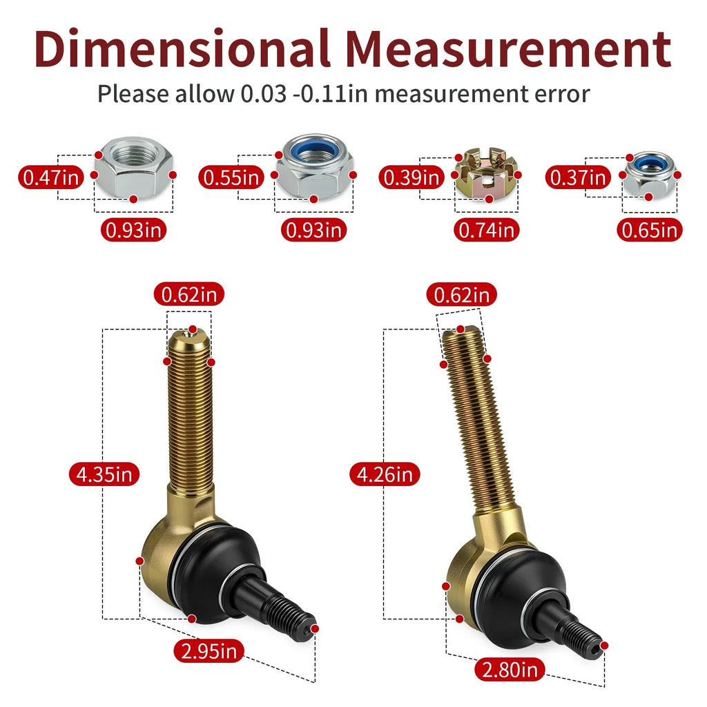 Adjustable A-Arm Ball Joints for Honda TRX450ER (2006–2014) 51350-HP1-600