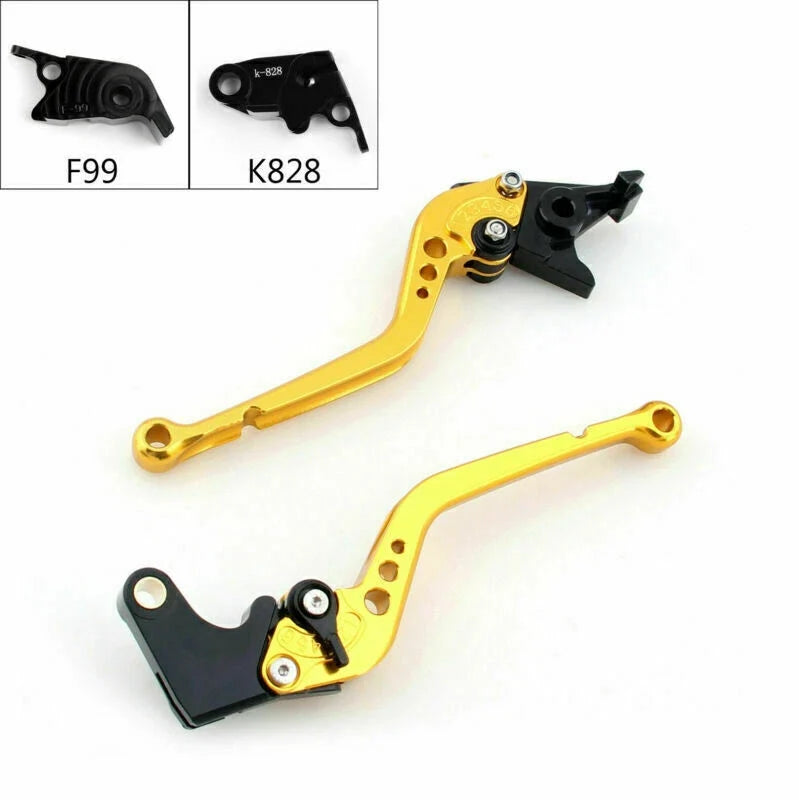 Long Brake Clutch Levers for Kawasaki ZX10R/RR/KRT (2016–2017) Gold T9