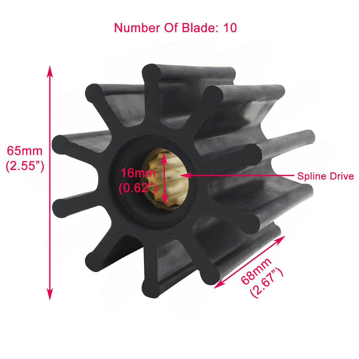 Water Pump Impeller Replacement Yanmar Inboard 6LY-STE 6LY-UTE for 119593-42200