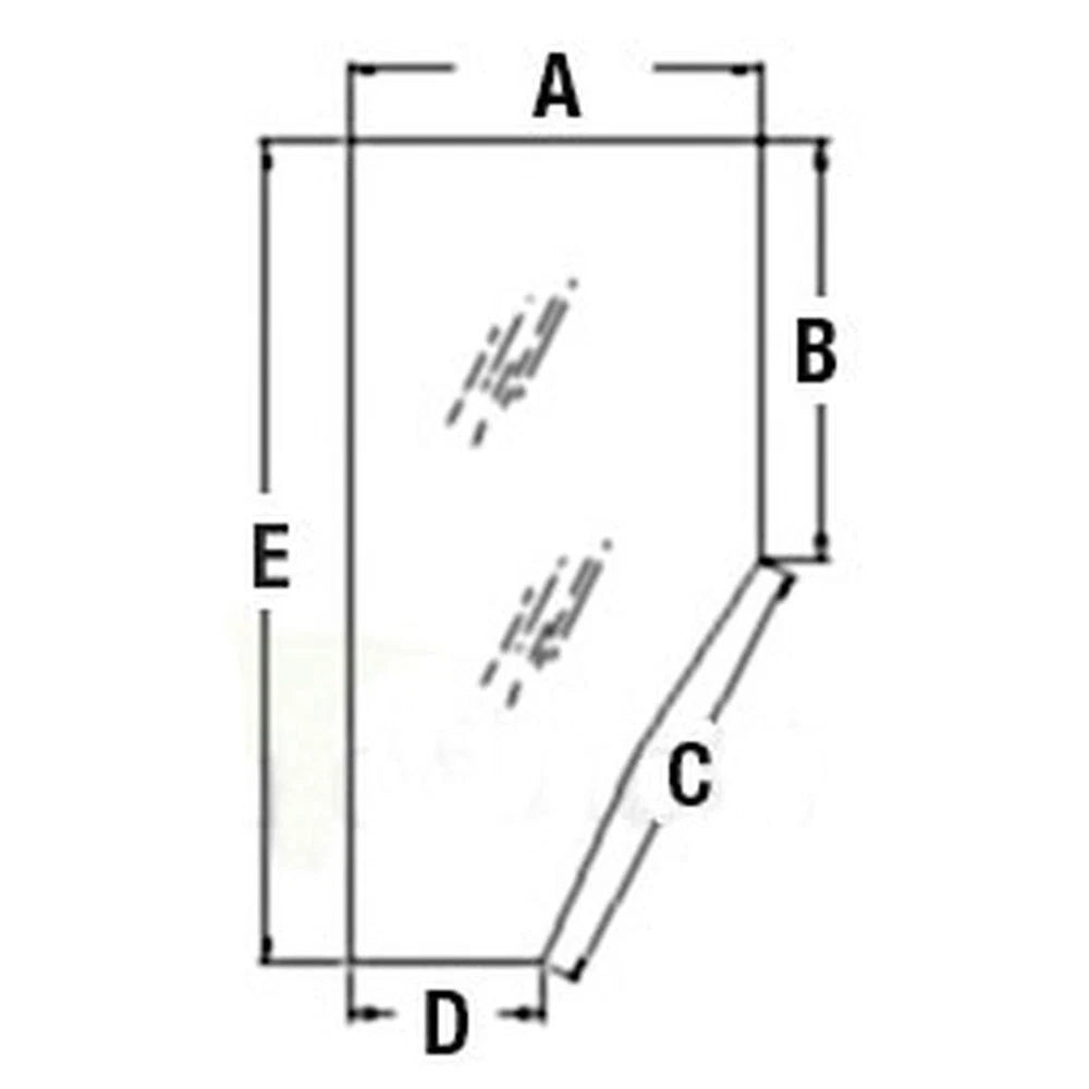 Door Glass 3G710-70770 Fits Kubota M105S M4900 M5700 M6800 M8200 M9000 M95S
