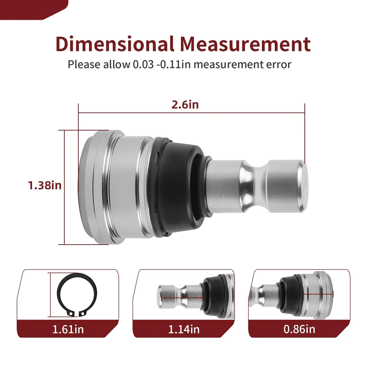Upper Lower Ball Joints for Polaris General 1000 (2016–2025) / 4 1000 (2017–2022)