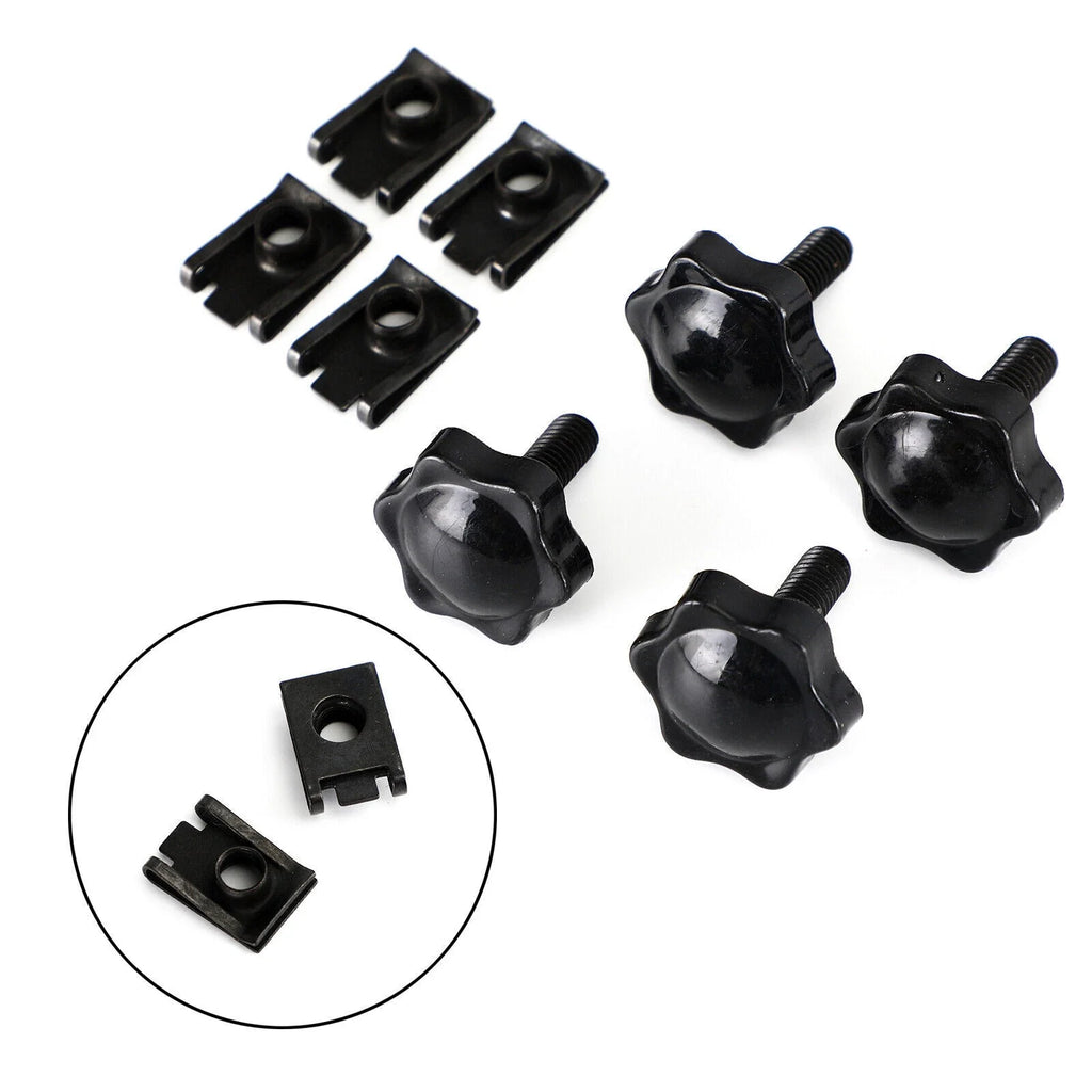 Saddlebag Lever Lock Bolts & Nuts Set Black for Glide King Touring (1996–2019)