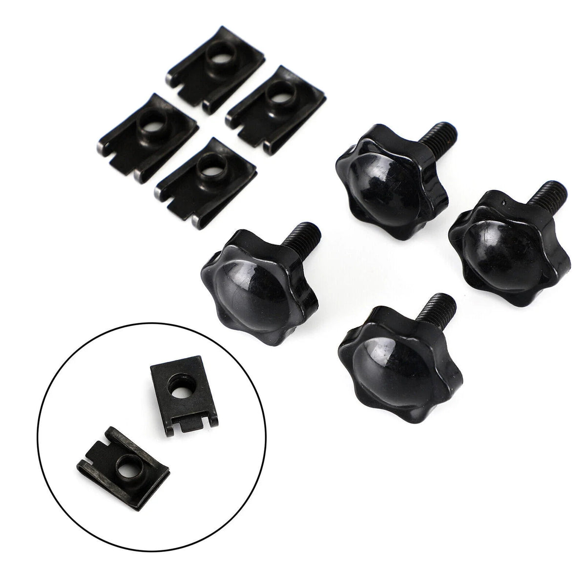 Saddlebag Lever Lock Bolts & Nuts Set Black for Glide King Touring (1996–2019)