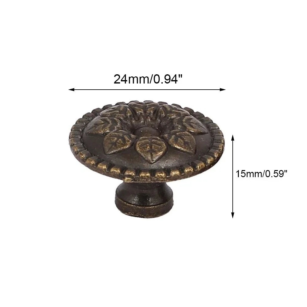 2Pcs Antique Bronze Drawer Knob for Cabinet Door Hardware