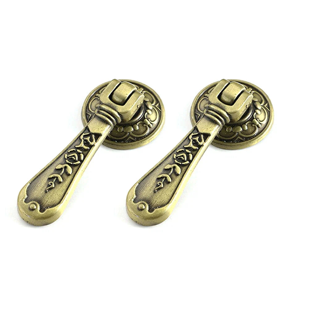 2X Antique Zinc Alloy Pull Handle Knob for Door Drawer Cabinet (No Years)