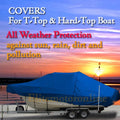 Wellcraft 270 Coastal Cuddy T-Top Hard-Top Boat Cover Blue Heavy Duty Waterproof